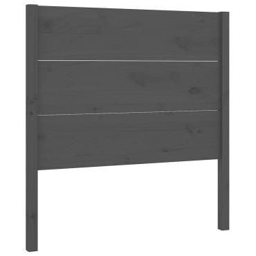 vidaXL Κεφαλάρι Γκρι 81x4x100cm από Μασίφ Ξύλο Πεύκου 1 τεμ.