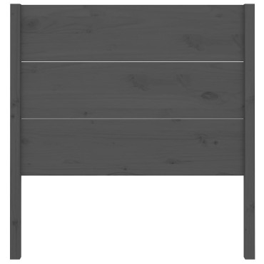 vidaXL Κεφαλάρι Γκρι 81x4x100cm από Μασίφ Ξύλο Πεύκου 1 τεμ.
