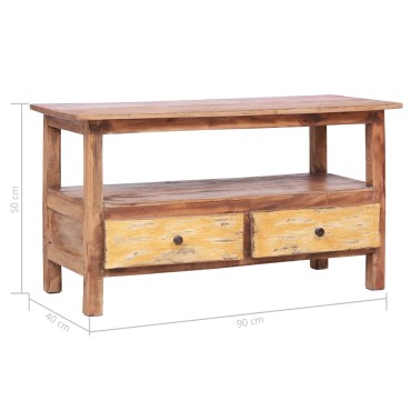 vidaXL Έπιπλο Τηλεόρασης 90x40x50cm από Μασίφ Ανακυκλωμένο Ξύλο