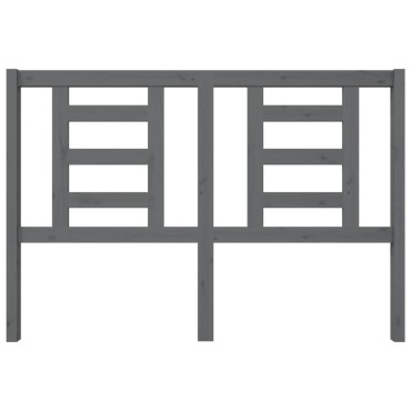 vidaXL Κεφαλάρι Κρεβατιού Γκρι 146x4x100cm από Μασίφ Ξύλο Πεύκου 1 τεμ.