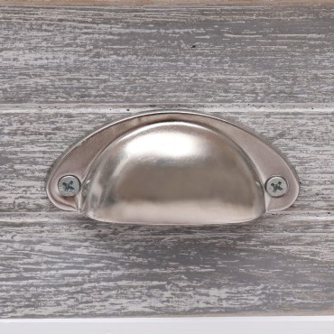 vidaXL Τραπέζι Βοηθητικό Γκρι 40x40x40cm από Ξύλο Παυλώνιας 1 τεμ.