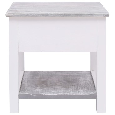 vidaXL Τραπέζι Βοηθητικό Γκρι 40x40x40cm από Ξύλο Παυλώνιας 1 τεμ.