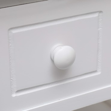 vidaXL Τραπέζι Βοηθητικό Λευκό 40x40x40cm από Ξύλο Παυλώνιας 1 τεμ.
