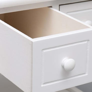 vidaXL Τραπέζι Βοηθητικό Λευκό 40x40x40cm από Ξύλο Παυλώνιας 1 τεμ.