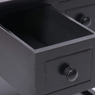 vidaXL Τραπέζι Βοηθητικό Μαύρο 40x40x40cm από Ξύλο Παυλώνιας 1 τεμ.