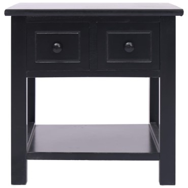vidaXL Τραπέζι Βοηθητικό Μαύρο 40x40x40cm από Ξύλο Παυλώνιας 1 τεμ.
