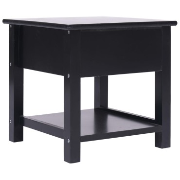 vidaXL Τραπέζι Βοηθητικό Μαύρο 40x40x40cm από Ξύλο Παυλώνιας 1 τεμ.