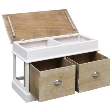 vidaXL Πάγκος Χολ 70x35x45cm από Ξύλο Παυλώνιας 1 τεμ.