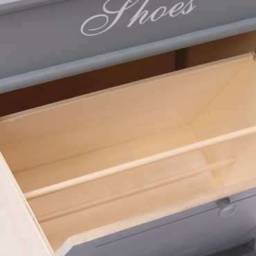 vidaXL Παπουτσοθήκη Γκρι 50x28x58cm από Ξύλο Παυλώνιας
