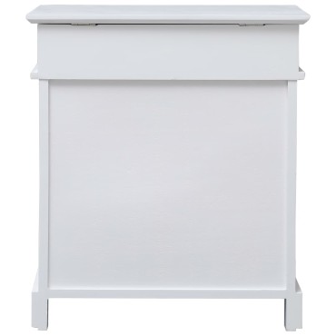 vidaXL Παπουτσοθήκη Λευκή 50x28x58cm από Ξύλο Παυλώνιας