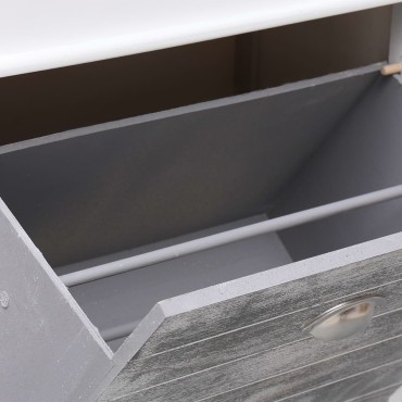 vidaXL Παπουτσοθήκη Γκρι 50x28x98cm από Ξύλο Παυλώνιας