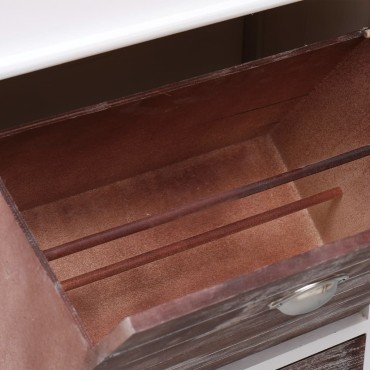 vidaXL Παπουτσοθήκη Καφέ 50x28x98cm από Ξύλο Παυλώνιας
