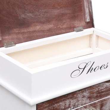 vidaXL Παπουτσοθήκη Καφέ 50x28x98cm από Ξύλο Παυλώνιας