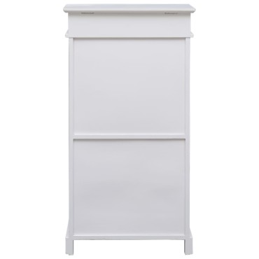 vidaXL Παπουτσοθήκη Λευκή 50x28x98cm από Ξύλο Παυλώνιας