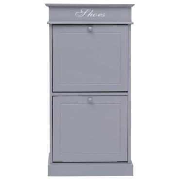 vidaXL Παπουτσοθήκη Γκρι 50x28x98cm από Ξύλο Παυλώνιας