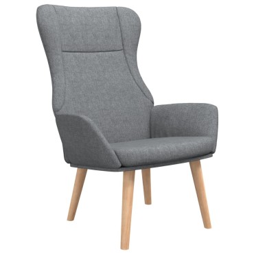 vidaXL Πολυθρόνα Relax Ανοιχτό Γκρι Υφασμάτινη 70x77x94cm 1 τεμ.