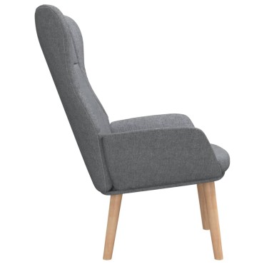 vidaXL Πολυθρόνα Relax Ανοιχτό Γκρι Υφασμάτινη 70x77x94cm 1 τεμ.