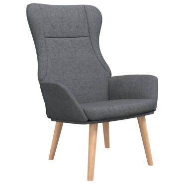 vidaXL Πολυθρόνα Relax Σκούρο Γκρι Υφασμάτινη 70x77x94cm 1 τεμ.
