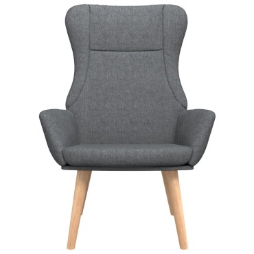 vidaXL Πολυθρόνα Relax Σκούρο Γκρι Υφασμάτινη 70x77x94cm 1 τεμ.