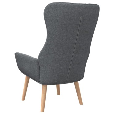 vidaXL Πολυθρόνα Relax Σκούρο Γκρι Υφασμάτινη 70x77x94cm 1 τεμ.