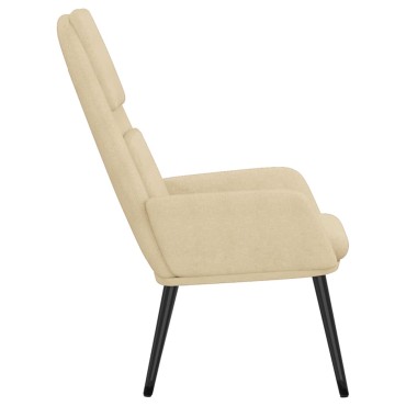 vidaXL Πολυθρόνα Relax Κρεμ Υφασμάτινη 70x77x98cm 1 τεμ.