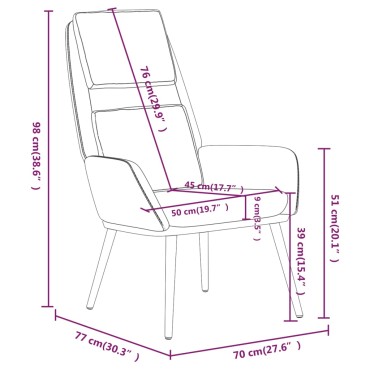vidaXL Πολυθρόνα Relax Καφέ Υφασμάτινη 70x77x98cm 1 τεμ.