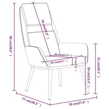 vidaXL Πολυθρόνα Relax Μπλε Υφασμάτινη 70x77x98cm 1 τεμ.