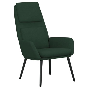 vidaXL Πολυθρόνα Relax Σκούρο Πράσινο Υφασμάτινη 70x77x98cm 1 τεμ.