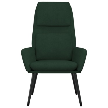vidaXL Πολυθρόνα Relax Σκούρο Πράσινο Υφασμάτινη 70x77x98cm 1 τεμ.