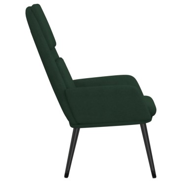 vidaXL Πολυθρόνα Relax Σκούρο Πράσινο Υφασμάτινη 70x77x98cm 1 τεμ.
