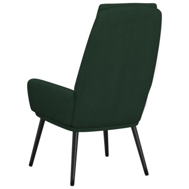 vidaXL Πολυθρόνα Relax Σκούρο Πράσινο Υφασμάτινη 70x77x98cm 1 τεμ.