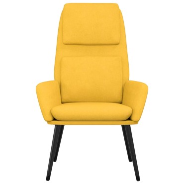 vidaXL Πολυθρόνα Relax Κίτρινο Μουσταρδί Υφασμάτινη 70x77x98cm 1 τεμ.
