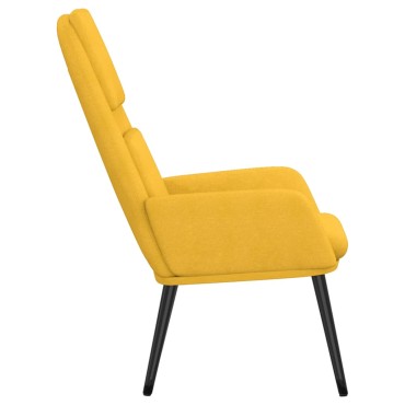 vidaXL Πολυθρόνα Relax Κίτρινο Μουσταρδί Υφασμάτινη 70x77x98cm 1 τεμ.