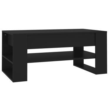 vidaXL Τραπεζάκι Σαλονιού Μαύρο 102x55x45cm από Επεξεργασμένο Ξύλο 1 τεμ.
