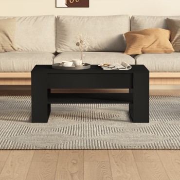 vidaXL Τραπεζάκι Σαλονιού Μαύρο 102x55x45cm από Επεξεργασμένο Ξύλο 1 τεμ.