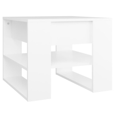 vidaXL Τραπεζάκι Σαλονιού Λευκό 55,5x55x45cm από Επεξεργ. Ξύλο 1 τεμ.