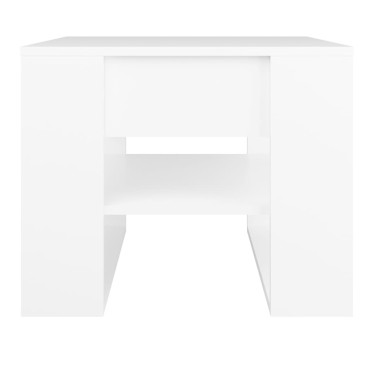 vidaXL Τραπεζάκι Σαλονιού Λευκό 55,5x55x45cm από Επεξεργ. Ξύλο 1 τεμ.