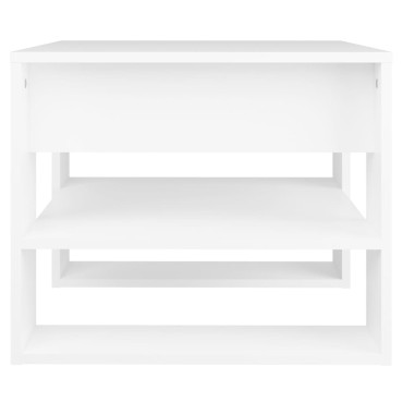 vidaXL Τραπεζάκι Σαλονιού Λευκό 55,5x55x45cm από Επεξεργ. Ξύλο 1 τεμ.