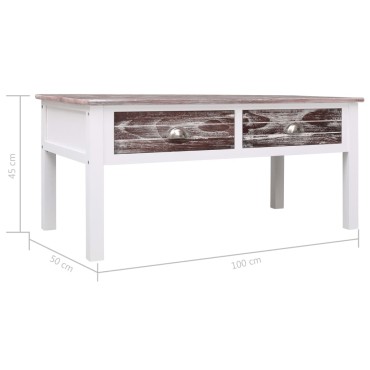 vidaXL Τραπεζάκι Σαλονιού Καφέ 100x50x45cm Ξύλινο 1 τεμ.
