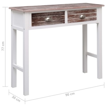 vidaXL Τραπέζι Κονσόλα Καφέ 90x30x77cm Ξύλινο 1 τεμ.