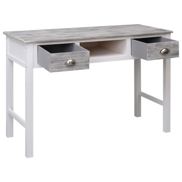 vidaXL Γραφείο Γκρι 110x45x76cm Ξύλινο 1 τεμ.