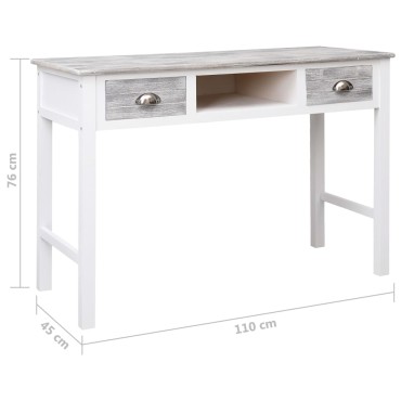 vidaXL Γραφείο Γκρι 110x45x76cm Ξύλινο 1 τεμ.