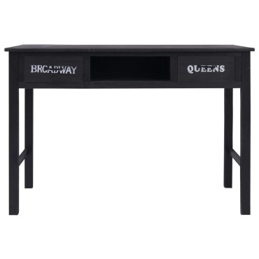 vidaXL Τραπέζι Κονσόλα Μαύρο 110x45x76cm Ξύλινο 1 τεμ.