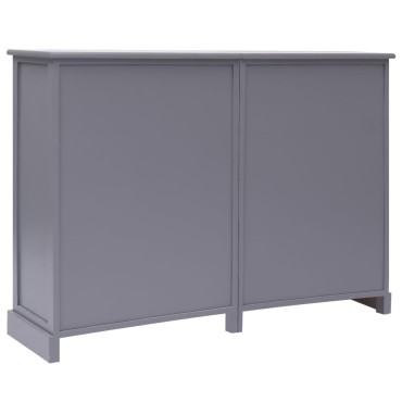 vidaXL Ντουλάπι με 10 Συρτάρια Γκρι 113x30x79cm από Ξύλο 1 τεμ.