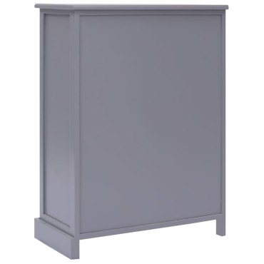 vidaXL Ντουλάπι με 10 Συρτάρια Γκρι 113x30x79cm από Ξύλο 1 τεμ.