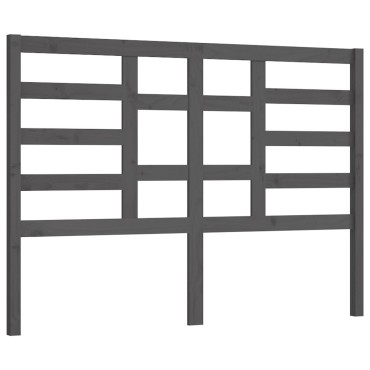 vidaXL Κεφαλάρι Κρεβατιού Γκρι 141x4x104cm από Μασίφ Ξύλο Πεύκου 1 τεμ.
