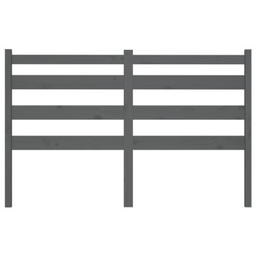 vidaXL Κεφαλάρι Κρεβατιού Γκρι 186x4x100cm από Μασίφ Ξύλο Πεύκου 1 τεμ.