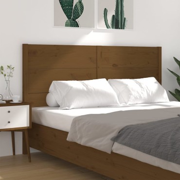 vidaXL Κεφαλάρι Καφέ 126x4x100cm από Μασίφ Ξύλο Πεύκου 1 τεμ.