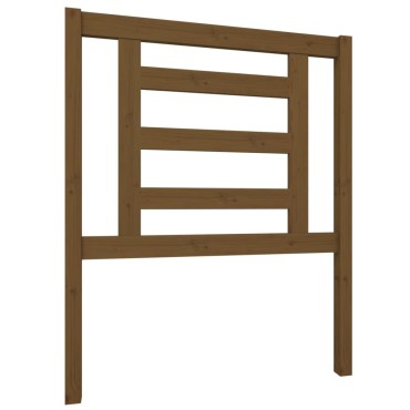 vidaXL Κεφαλάρι Κρεβατιού Μελί 81x4x100cm από Μασίφ Ξύλο Πεύκου 1 τεμ.