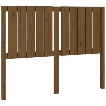 vidaXL Κεφαλάρι Κρεβατιού Μελί 125,5x4x100cm Μασίφ Ξύλο Πεύκου 1 τεμ.